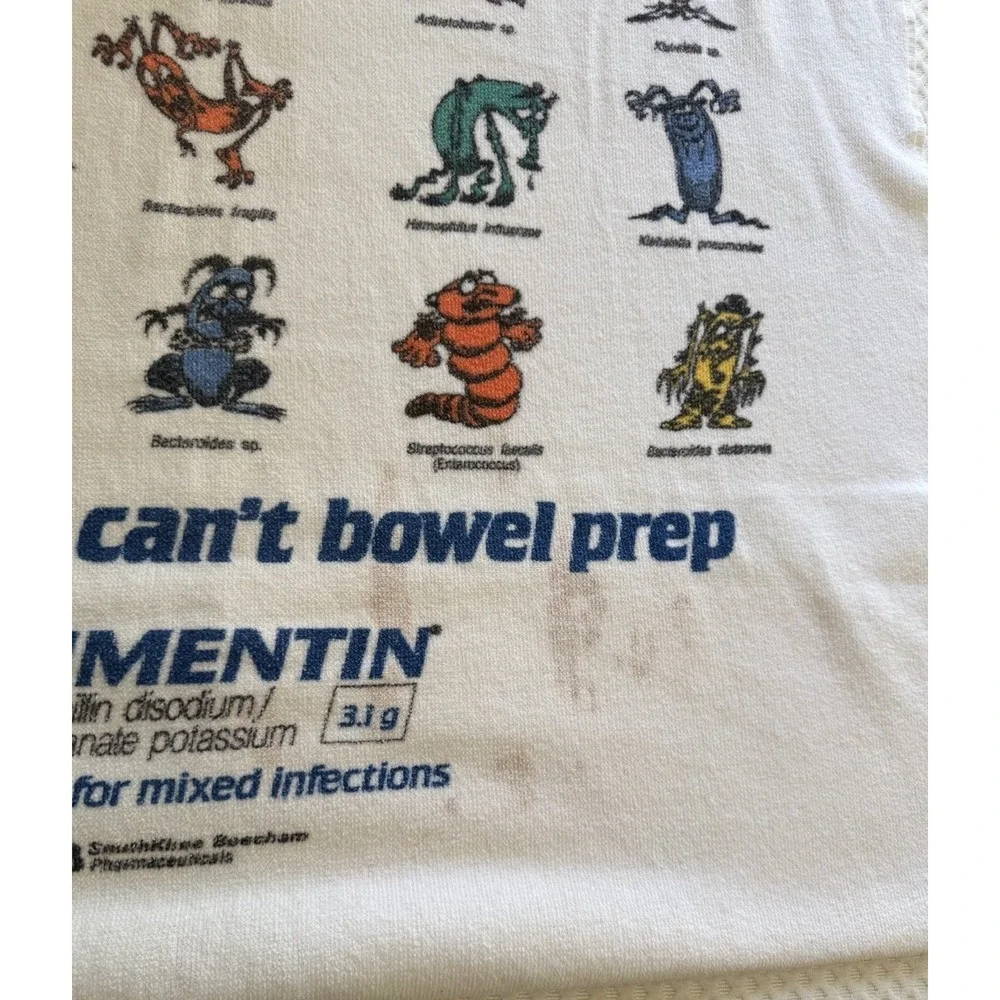 Vintage Timentin Pharmaceutical Beach Towel‎ SmithKline Drug Rep Advertisement